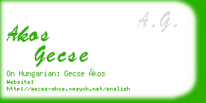 akos gecse business card