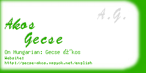 akos gecse business card